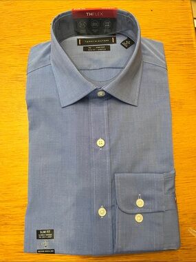 Tommy Hilfiger Light Blue Slim Fit Dress Shirt